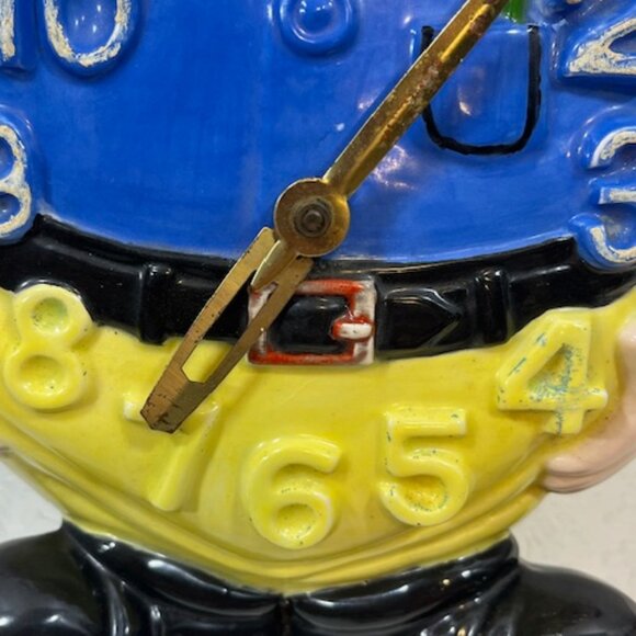 VTG Hand Painted Ceramic Wall Clown Working Clock Decor 13"x9.5" - Picture 16 of 16